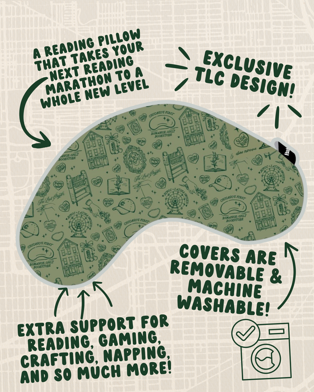 The Last Chapter Mural Book Pillow- Preorder