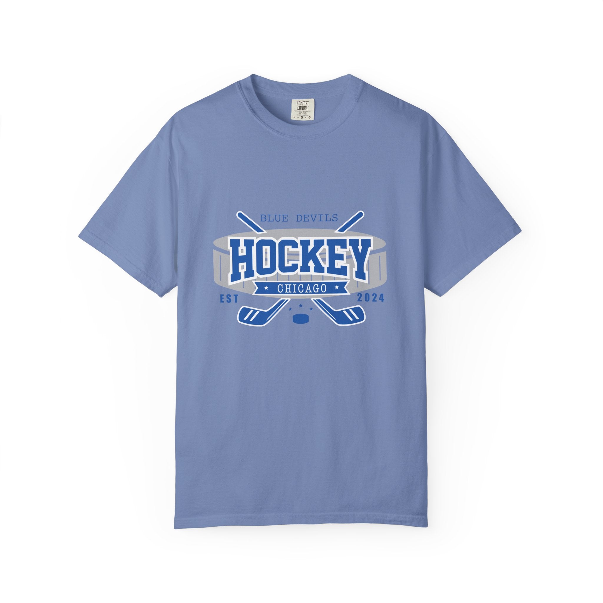 Blue Devils Puck Est. 2024, Sports Tee - The S.J. Sylvis