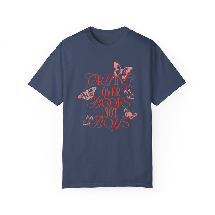 Crying Over Books Not Boys Tee - The Champagne Problems Collection