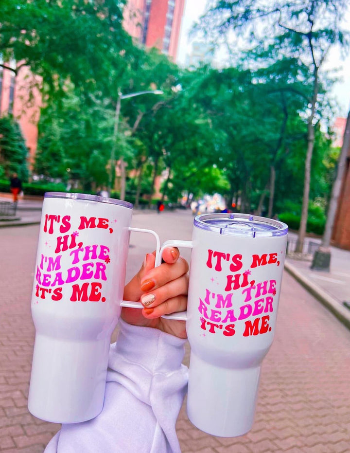 Reader Travel mug with a handle