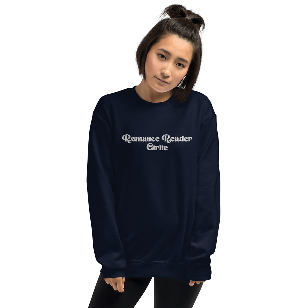 Romance Reader Girlie Embroidered Sweatshirt