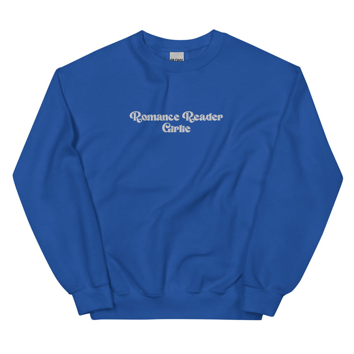 Romance Reader Girlie Embroidered Sweatshirt